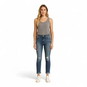 Judy Blue Mid-Rise‎ Stretch Distressed Jeans Sz 27 JB8271 | Everyday Denim